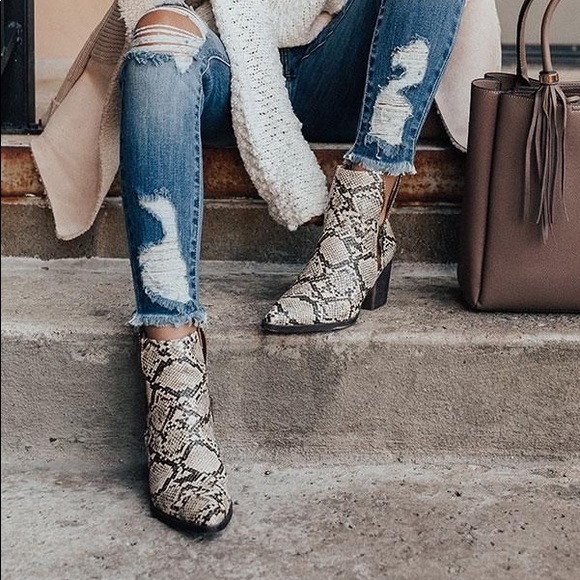 Snakeskin Booties - Picture 9 of 12